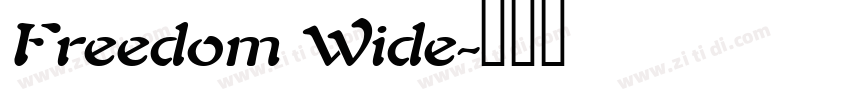 Freedom Wide字体转换